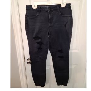 Edgy black ripped jeans